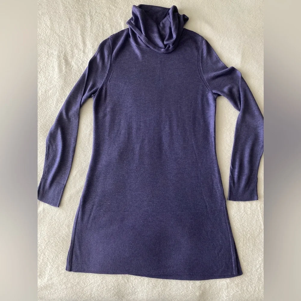 Adrienne Vittadini Women's Cowl Neck Long Sleeve Rib Knit Tunic Sweater - Picture 9 of 14